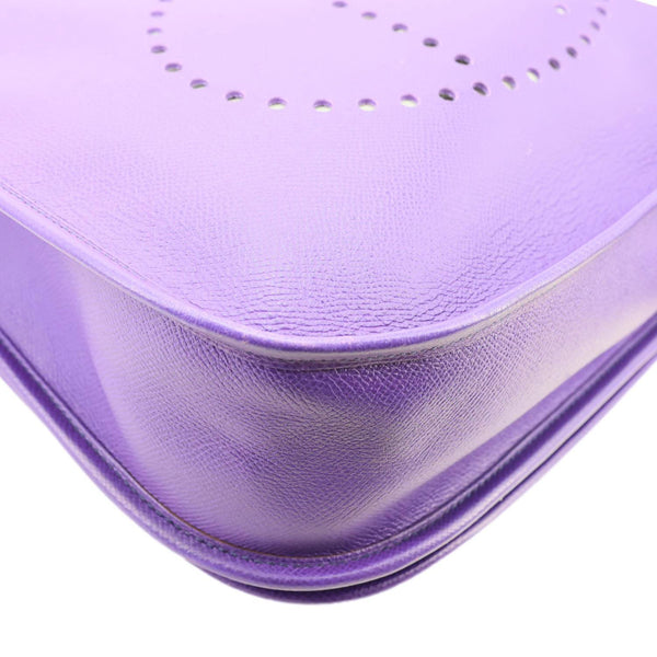 HERMES Evelyne PM Epsom Leather Crossbody Bag Purple