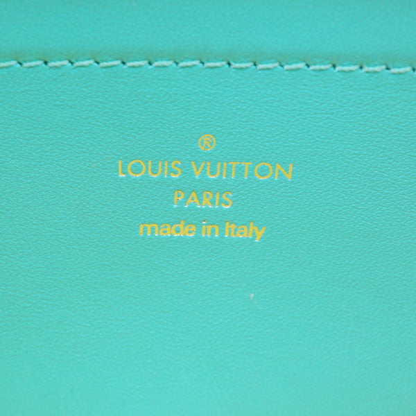 LOUIS VUITTON Coussin Pochette Monogram Embossed Leather Crossbody Bag Ice Blue