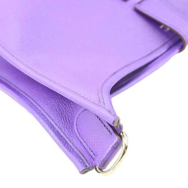 HERMES Evelyne PM Epsom Leather Crossbody Bag Purple