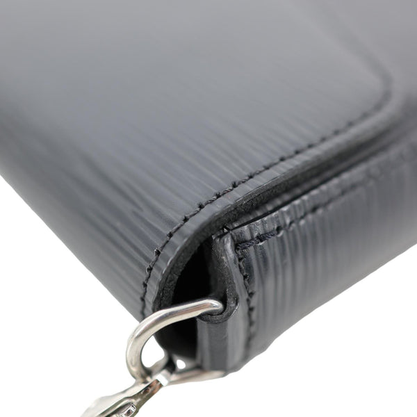 LOUIS VUITTON Felicie Pochette Epi Leather Crossbody Bag Black