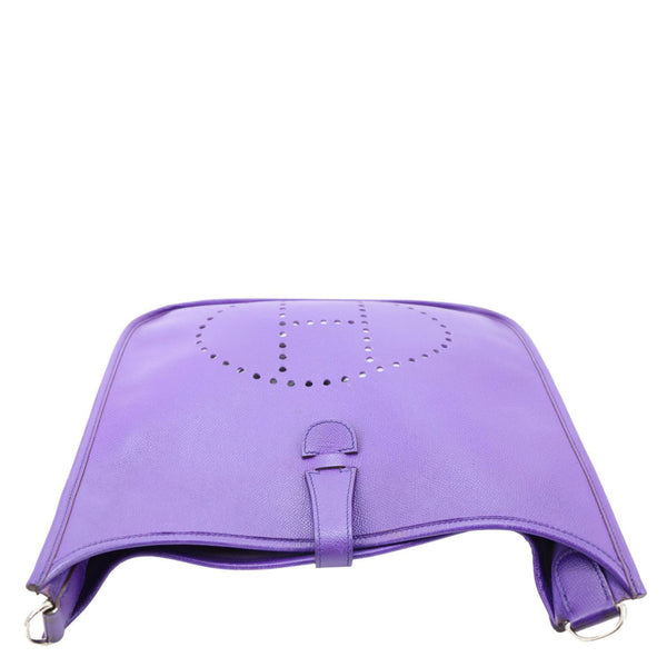 HERMES Evelyne PM Epsom Leather Crossbody Bag Purple