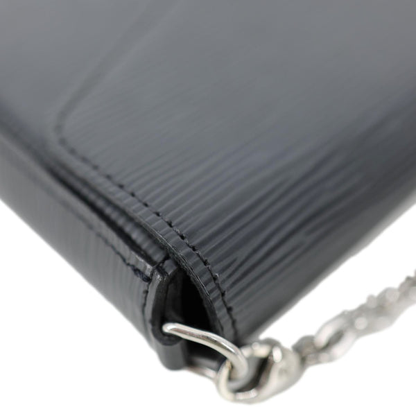 LOUIS VUITTON Felicie Pochette Epi Leather Crossbody Bag Black