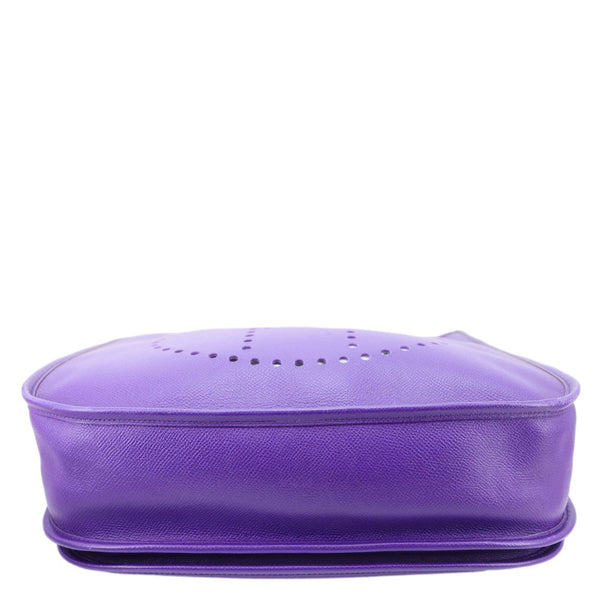HERMES Evelyne PM Epsom Leather Crossbody Bag Purple