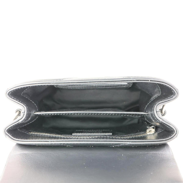 YVES SAINT LAURENT Loulou Toy Calfskin Leather Crossbody Bag Black