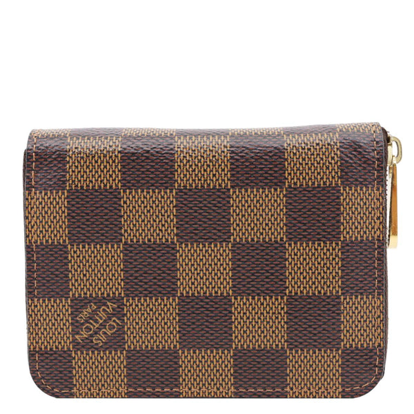 LOUIS VUITTON Damier Ebene Zippy Coin Purse Brown