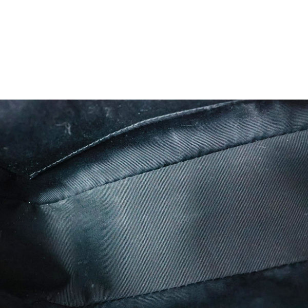 YVES SAINT LAURENT Lou Camera Chevron Leather Crossbody Bag Black