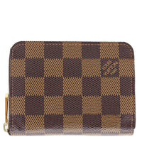 LOUIS VUITTON Damier Ebene Zippy Coin Purse Brown