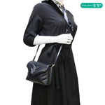 YVES SAINT LAURENT Loulou Toy Calfskin Leather Crossbody Bag Black