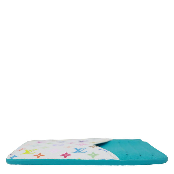 LOUIS VUITTON x TM Romy Multicolor Monogram Canvas Card Holder White