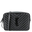YVES SAINT LAURENT Lou Camera Chevron Leather Crossbody Bag Black