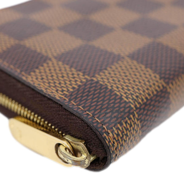 LOUIS VUITTON Damier Ebene Zippy Coin Purse Brown