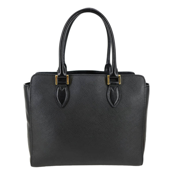 PRADA Lux Saffiano Calfskin Leather Tote Shoulder Bag Black