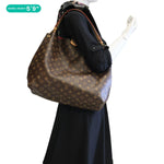 LOUIS VUITTON Graceful MM Monogram Canvas Shoulder Bag Brown