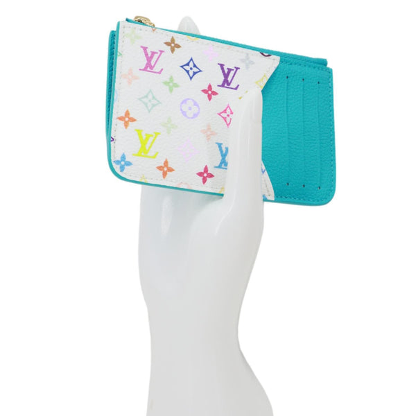 LOUIS VUITTON x TM Romy Multicolor Monogram Canvas Card Holder White