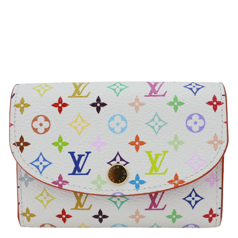 LOUIS VUITTON x TM Rosalie Multicolor Monogram Canvas Coin Purse White
