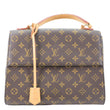 LOUIS VUITTON Cluny MM Monogram Canvas Crossbody Bag Brown