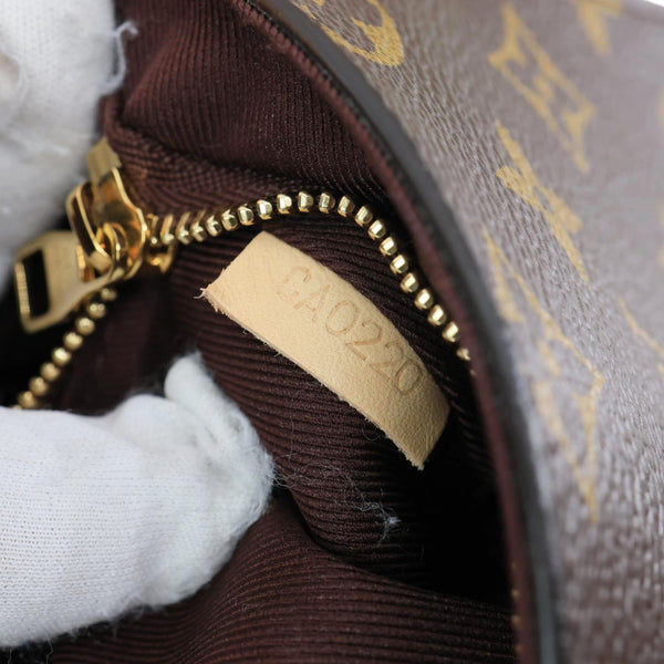 LOUIS VUITTON Cluny MM Monogram Canvas Crossbody Bag Brown