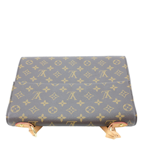 LOUIS VUITTON Cluny MM Monogram Canvas Crossbody Bag Brown