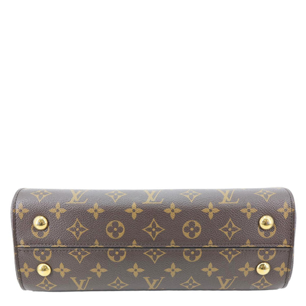 LOUIS VUITTON Cluny MM Monogram Canvas Crossbody Bag Brown