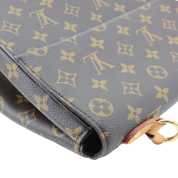 LOUIS VUITTON Cluny MM Monogram Canvas Crossbody Bag Brown