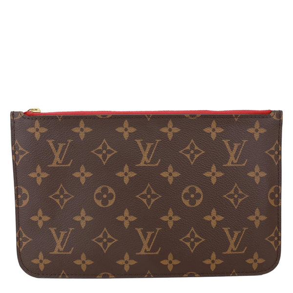 LOUIS VUITTON Pochette Wristlet Monogram Canvas Pouch Brown