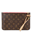 LOUIS VUITTON Pochette Wristlet Monogram Canvas Pouch Brown