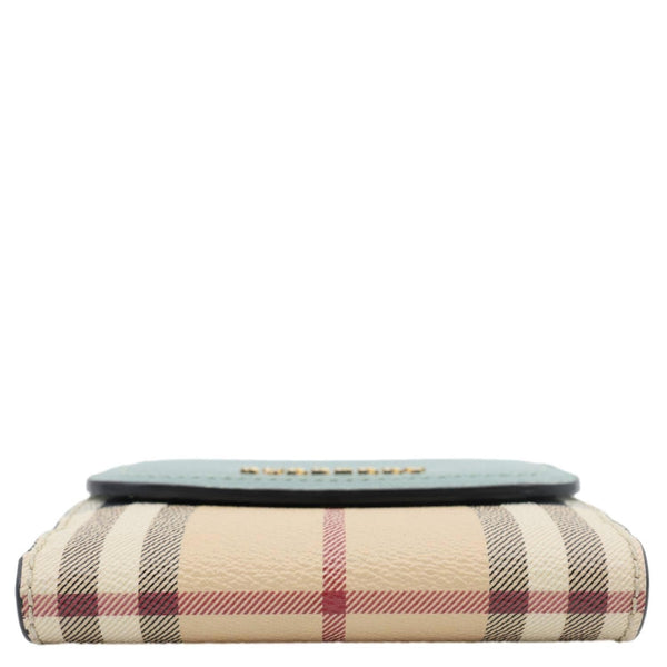 BURBERRY Haymarket Check Canvas Wallet Blue