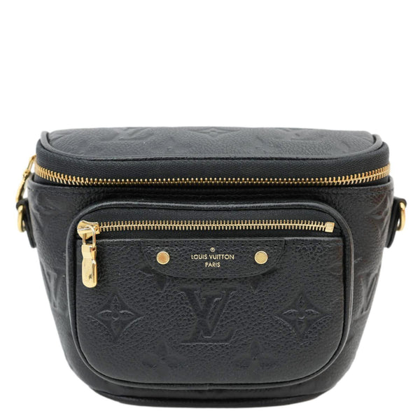 LOUIS VUITTON Mini Monogram Empreinte Leather Bumbag Black