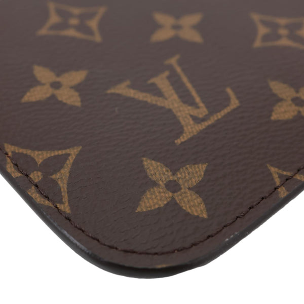 LOUIS VUITTON Pochette Wristlet Monogram Canvas Pouch Brown