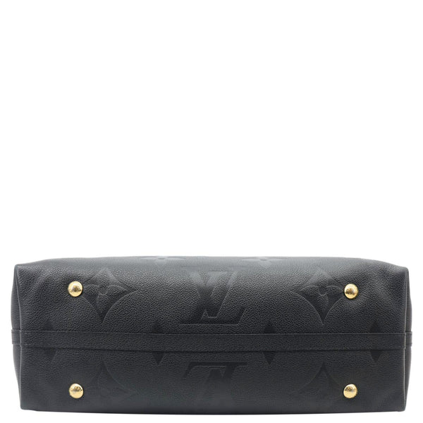 LOUIS VUITTON Carryall MM Monogram Empreinte Leather Shoulder Bag Black