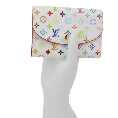 LOUIS VUITTON x TM Rosalie Multicolor Monogram Canvas Coin Purse White