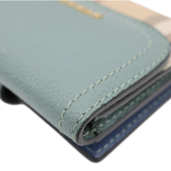 BURBERRY Haymarket Check Canvas Wallet Blue