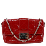 CHRISTIAN DIOR Miss Dior Promenade Cannage Quilted Leather Crossbody Bag Red