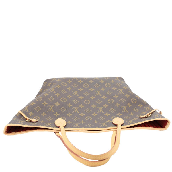 LOUIS VUITTON Neverfull MM Monogram Canvas Tote Bag Red