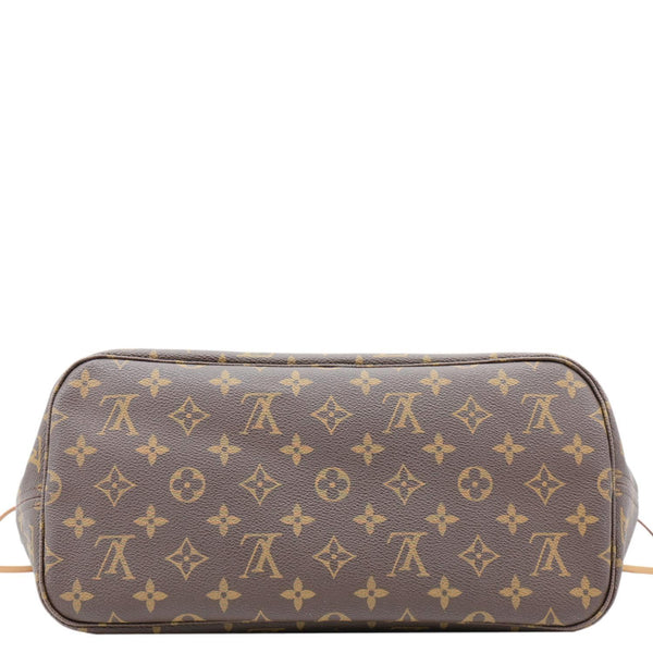 LOUIS VUITTON Neverfull MM Monogram Canvas Tote Bag Red
