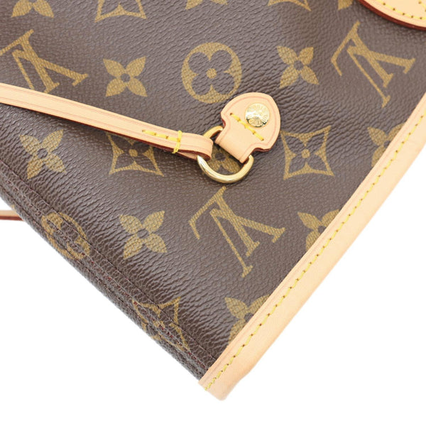LOUIS VUITTON Neverfull MM Monogram Canvas Tote Bag Red