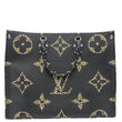 Louis Vuitton Onthego Jungle GM Giant Monogram Canvas Tote Shoulder Bag Black