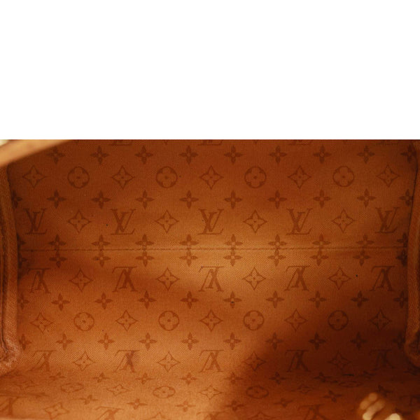 LOUIS VUITTON Speedy Bandouliere Giant Crafty Monogram Canvas Crossbody Bag Caramel