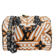 LOUIS VUITTON Speedy Bandouliere Giant Crafty Monogram Canvas Crossbody Bag Caramel