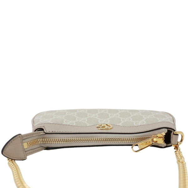 GUCCI Ophidia Mini GG Supreme Canvas Shoulder Bag Beige 764960