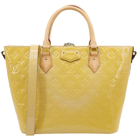 LOUIS VUITTON Montebello MM Monogram Vernis Shoulder Bag Mustard