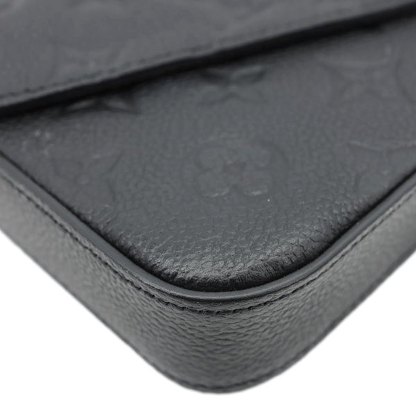 LOUIS VUITTON Felicie Pochette Monogram Empreinte Crossbody Bag Black