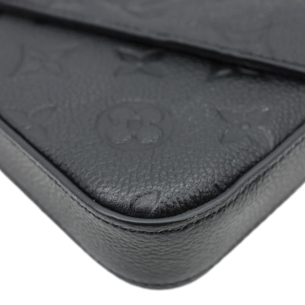 LOUIS VUITTON Felicie Pochette Monogram Empreinte Crossbody Bag Black