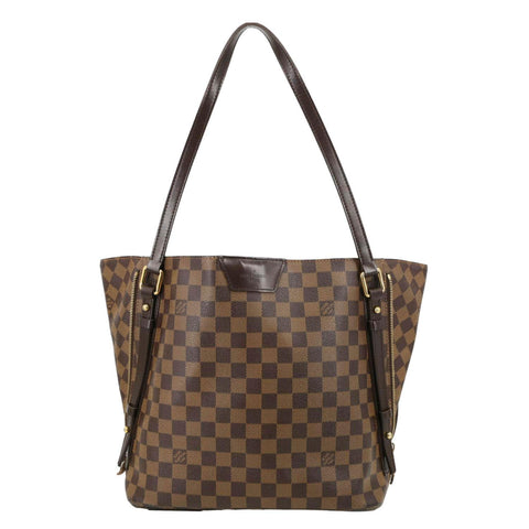 LOUIS VUITTON Cabas Rivington Damier Ebene Shoulder Bag Brown