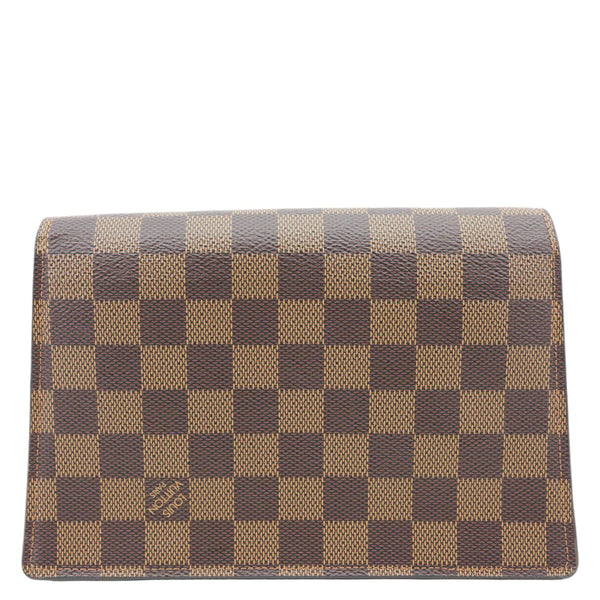 LOUIS VUITTON Croisette Damier Ebene Wallet On Chain Brown