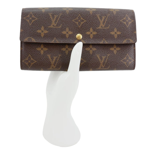LOUIS VUITTON Sarah Vintage Monogram Canvas Wallet Brown