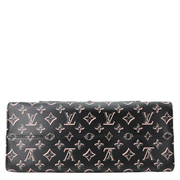 LOUIS VUITTON Onthego MM Fall for You Neo Monogram Printed Canvas Tote Bag Black