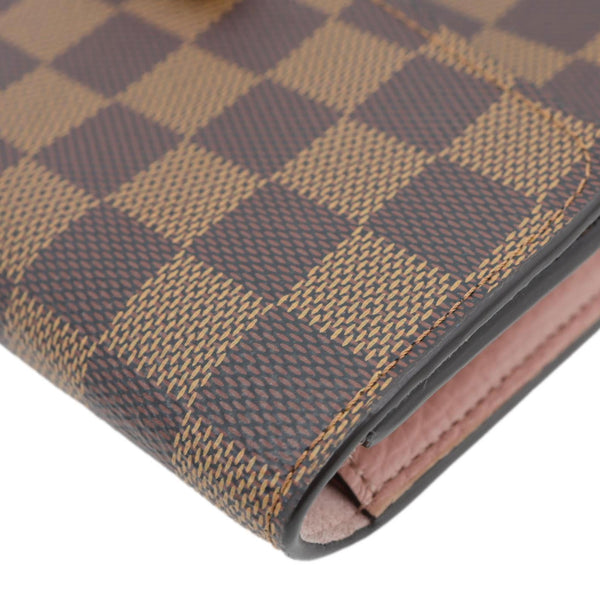LOUIS VUITTON Croisette Damier Ebene Wallet On Chain Brown