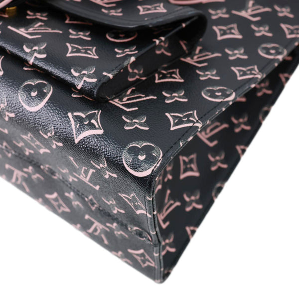 LOUIS VUITTON Onthego MM Fall for You Neo Monogram Printed Canvas Tote Bag Black