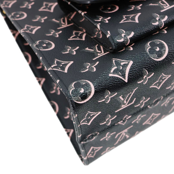 LOUIS VUITTON Onthego MM Fall for You Neo Monogram Printed Canvas Tote Bag Black